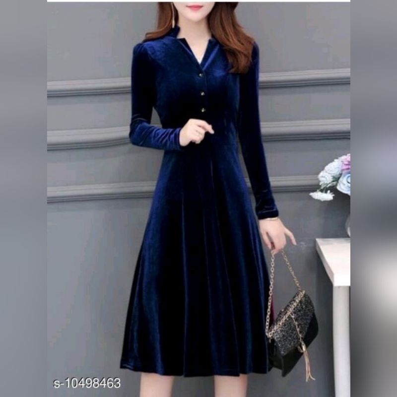 1940s blue velvet gown - Gem